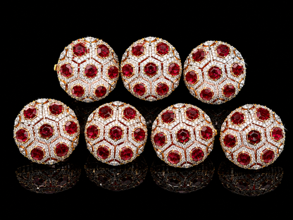 Ruby Hexa Button Cover 1 piece