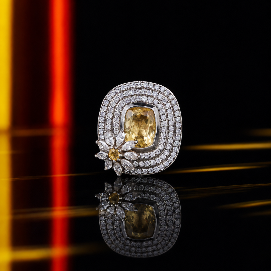 Blooming Citrine Ring