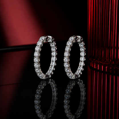 Tennis Hoop Earrings