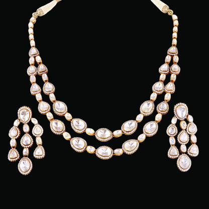 Dual Line Polki Necklace