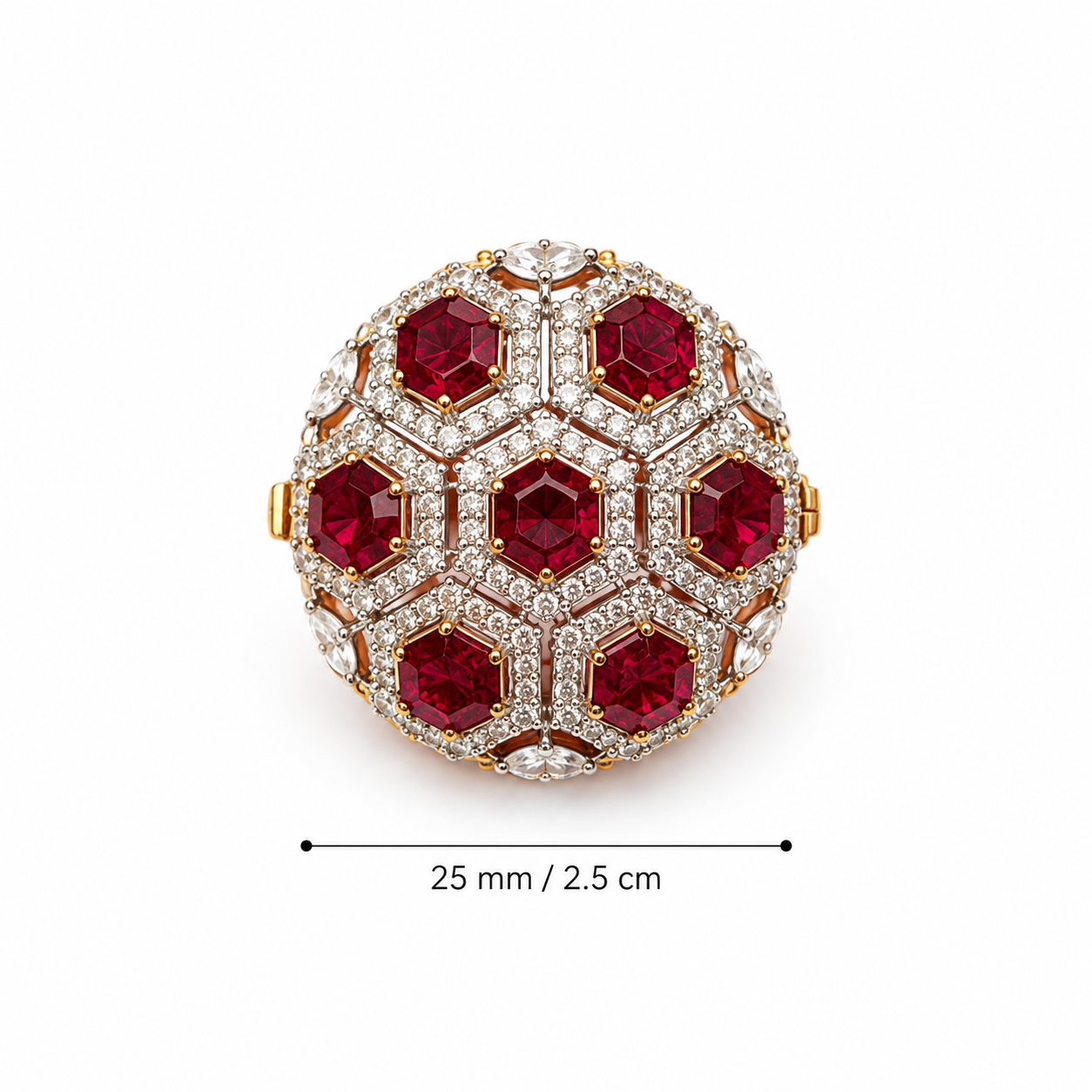 Ruby Hexa Button Cover 1 piece