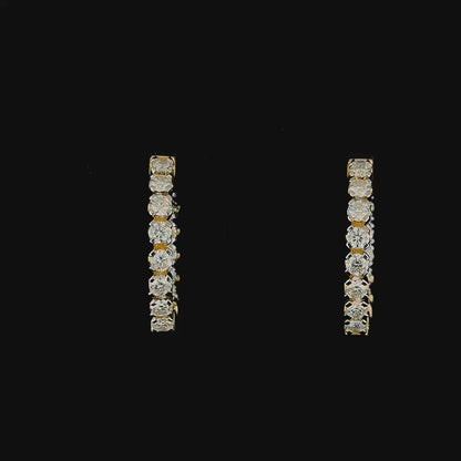 Tennis Hoop Earrings