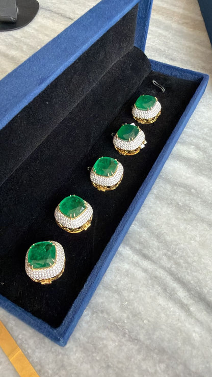 Emerald Crown Button Small Size