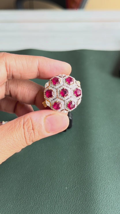 Ruby Hexa Button Cover 1 piece