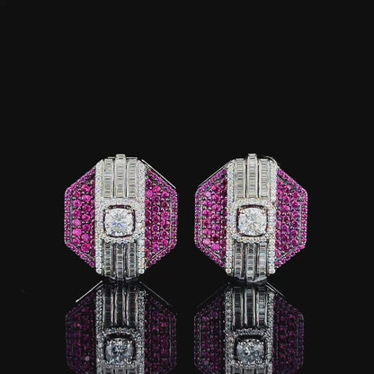 Hexa Ruby Buttons (Set of 7)